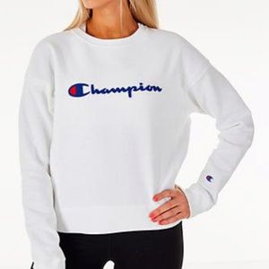 CHAMPION SWEATSHIRT IN WHITE